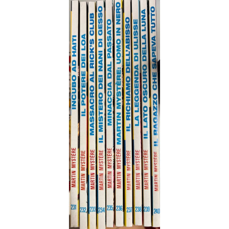 Lotto 10 fumetti Martin Mystere (da n° 231 a 240).