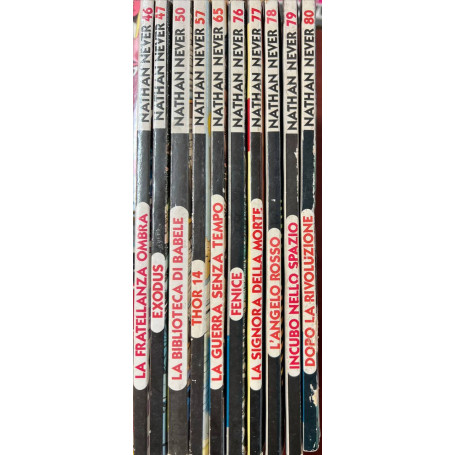 Lotto 10 fumetti Nathan Never (n° 46-47-50-57-65-76-77-78-79-80).