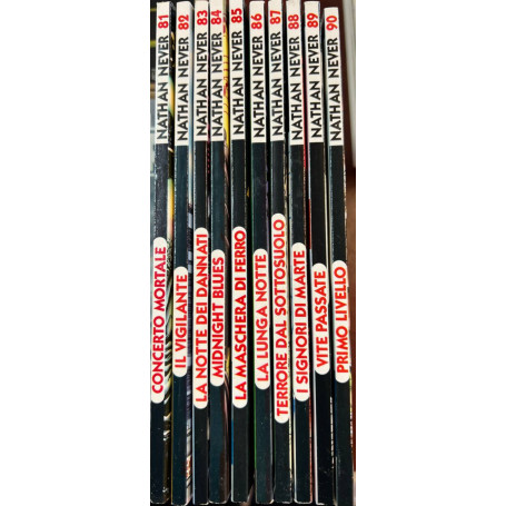 Lotto 10 fumetti Nathan Never (da n° 81 a 90).