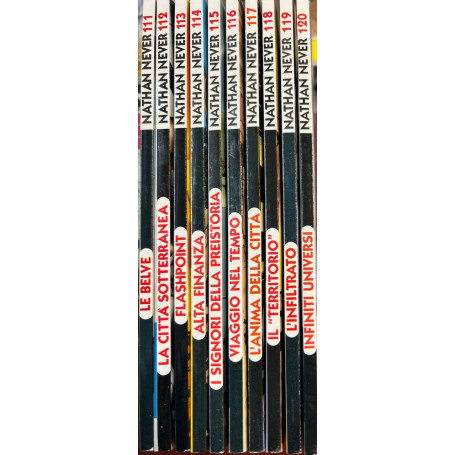 Lotto 10 fumetti Nathan Never (da n° 111 a 120).