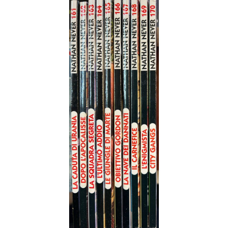 Lotto 10 fumetti Nathan Never (da n° 161 a 170).