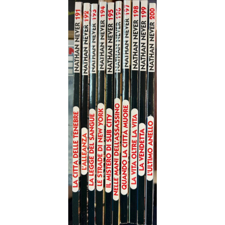 Lotto 10 fumetti Nathan Never (da n° 191 a 200).