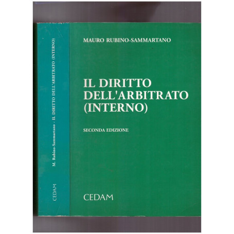 Il diritto dell'arbitrato interno
