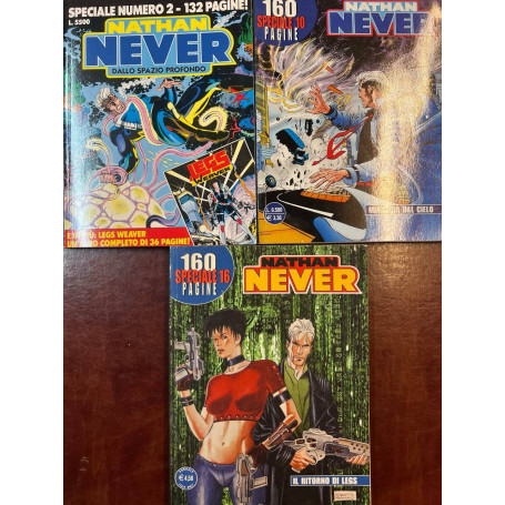 Lotto 3 fumetti Nathan Never Speciale (n° 2-10-16).