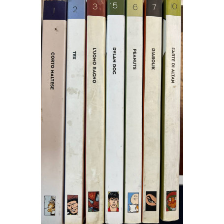 Lotto 7 fumetti "Classici del fumetto di Repubblica" (n° 1-2-3-5-6-7-10).