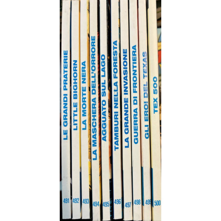 Lotto 10 fumetti Tex (da n° 491 a 500).