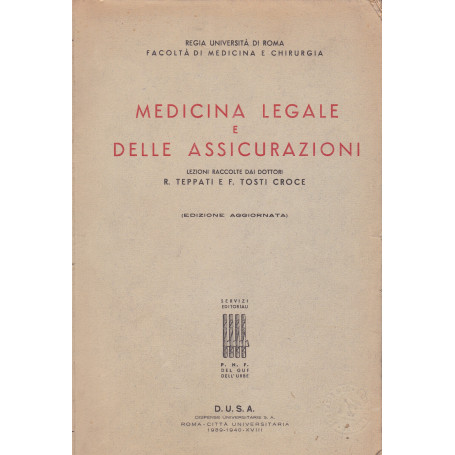 Medicina legale e delle assicurazioni