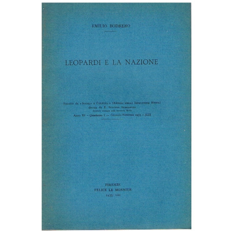 Leopardi e la nazione