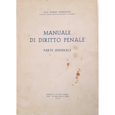 Manuale di diritto penale (parte generale)