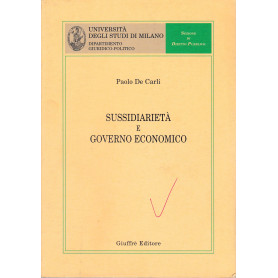 Sussidiarietà  e governo economico