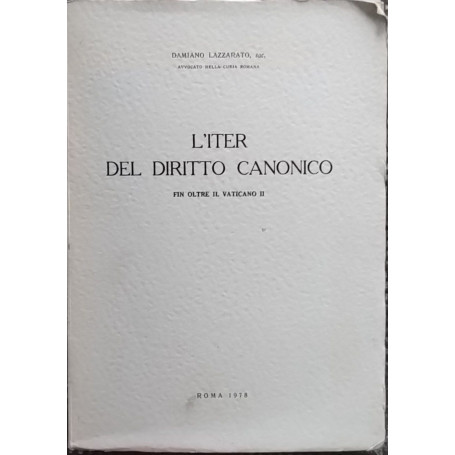 L'iter del diritto canonico