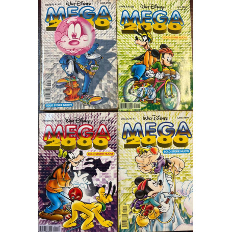 Lotto 4 fumetti Mega 2000 Topolino (n°500-511-518-520).