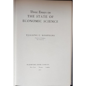 Three Essays on the state of economic science