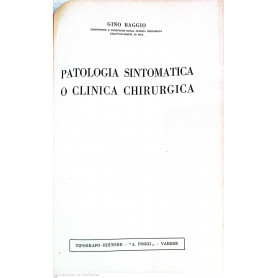 Patologia sintomatica o clinica chirurgica