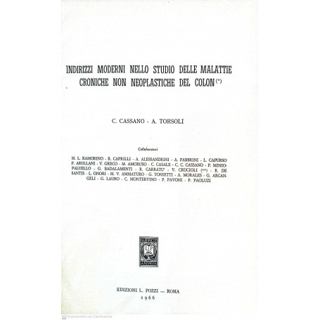 Indirizzi moderni nello studio delle malattie croniche non neoplastiche del colon