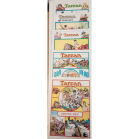 Tarzan. Lotto di n. 5 albi delle tavole domenicali dal n. 642 al n. 731.