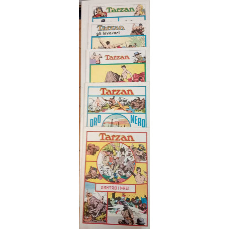Tarzan. Lotto di n. 5 albi delle tavole domenicali dal n. 642 al n. 731.
