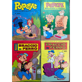 Lotto 4 fumetti Popeye\Braccio di Ferro (n° 6-16-41-80).