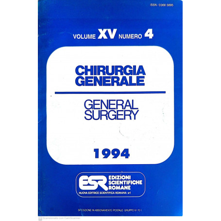 Chirurgia generale vol. XV n. 4