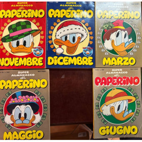 Lotto 5 fumetti Super Almanacco di Paperino (n° 53-54-57-59-60).