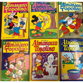 Lotto 6 fumetti Almanacco Topolino (da n° 262 a 266 + n° 259).