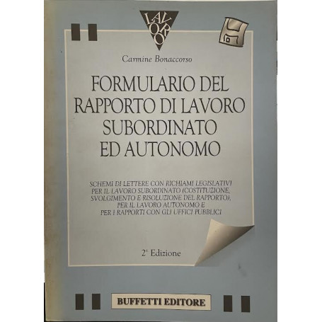 Formulario del rapporto di lavoro subordinato ed autonomo