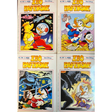 Lotto 4 fumetti Zio Paperone (n° 132-134-136-137).