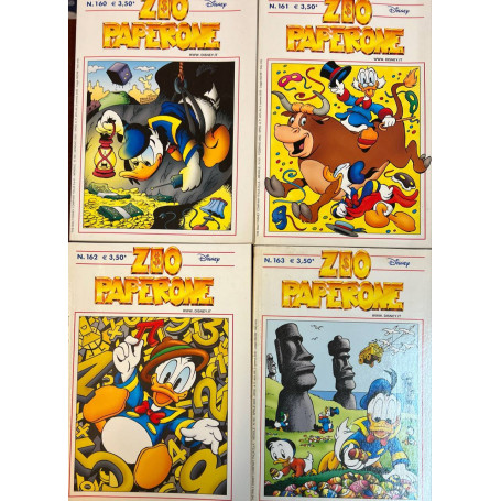 Lotto 4 fumetti Zio Paperone (n°160-161-162-163).