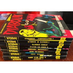 Lotto 9 fumetti Diabolik. Seconda ristampa (da n° 2 a 10).
