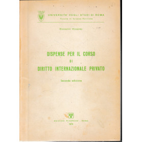 Dispense per il corso di diritto internazionale privato.