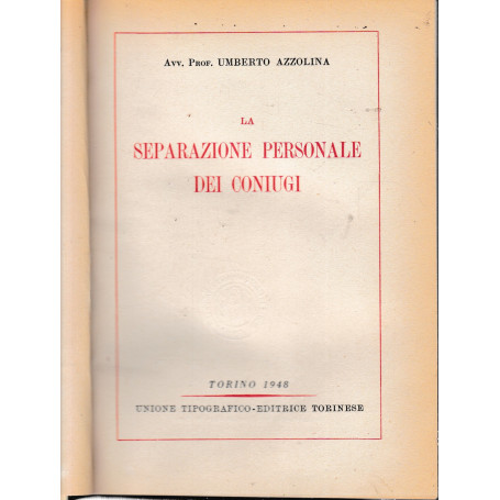 La separazione personale dei coniugi.