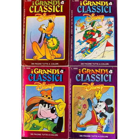 Lotto 4 fumetti I Grandi Classici Disney (n° 60-62-64-69).