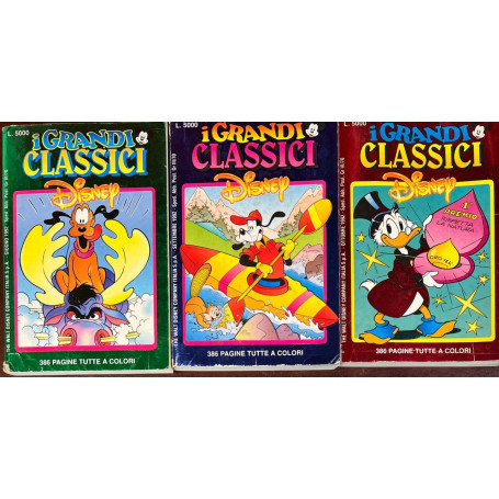 Lotto 3 fumetti I Grandi Classici Disney (n° 67-70-71).