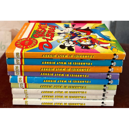 Lotto 9 fumetti I Classici di Walt Disney (da n° 170 a 178).