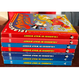 Lotto 7 fumetti I Classici di Walt Disney (n° 130-138-140-142-151-153-155).