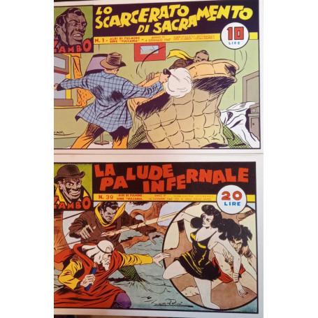 Zambo. Albi Fulmine serie dal n. 1 al n. 39. Ristampa anastatica.