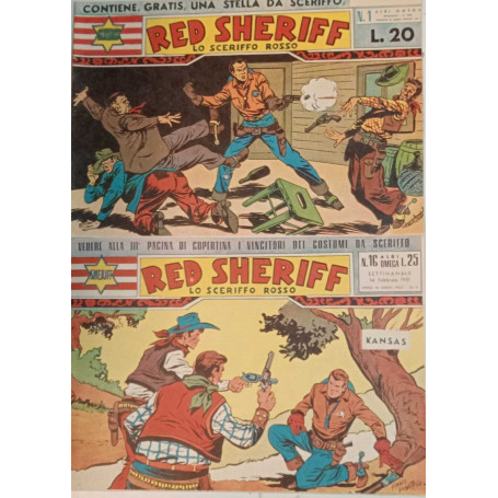 Red Sherif lo sceriffo rosso. Serie completa dal n. 1 al n. 16.