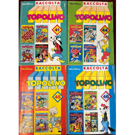 Lotto 4 volumi Raccolta Topolino (n° 41-44-45-46).