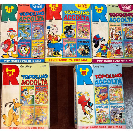 Lotto 5 volumi Raccolta Topolino (n° 71-72-77-81-86).