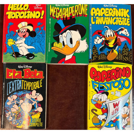 Lotto 5 fumetti I Classici di Walt Disney (da n° 81 a 85).