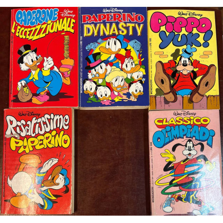 Lotto 5 fumetti I Classici di Walt Disney (da n° 86 a 91 escluso n° 89).