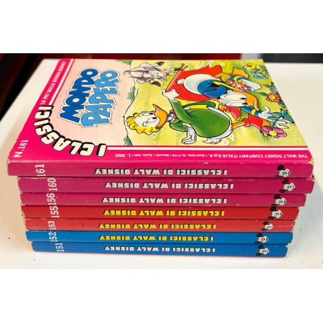 Lotto 7 fumetti I Classici di Walt Disney (n° 151-152-153-155-156-160-161).