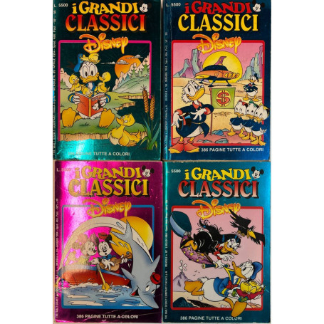 Lotto 4 fumetti I Grandi Classici Disney (da n° 89 a 92).