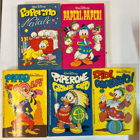 Lotto 5 volumi I Classici di Walt Disney (n° 61-63-64-66-68).