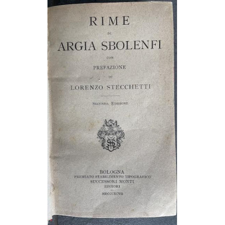 Rime di Argia Sbolenfi
