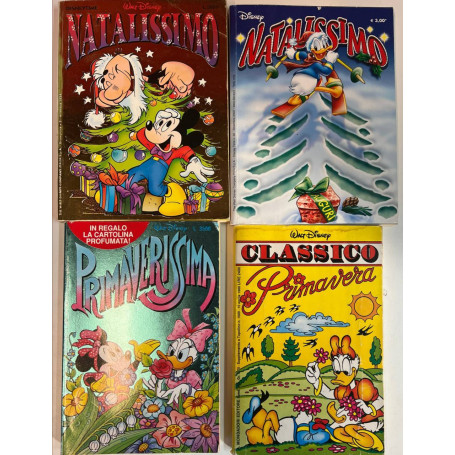 Lotto 4 fumetti Disney (titoli e numeri in descrizione).