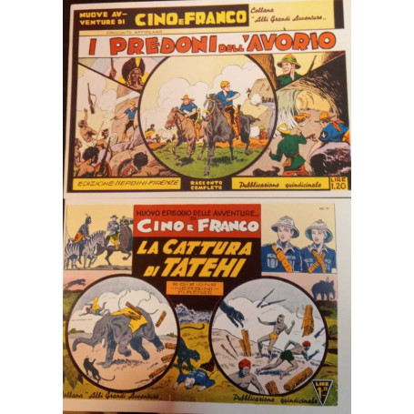 Collana Albi grandi avventure con Cino e Franco. N. 10 albi. Ristampa anastatica.