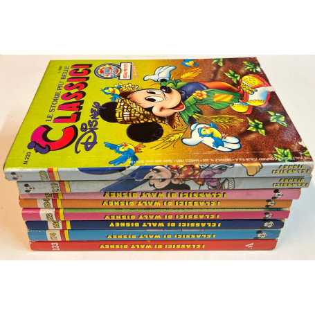 Lotto 8 volumi I Classici di Walt Disney (n° 133-174-180-183-184-189-219-220).