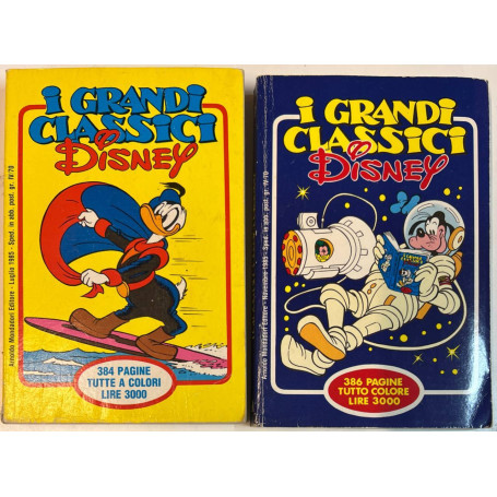 Lotto 2 volumi I Grandi Classici Disney (n° 16-18).