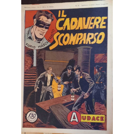 Albo Audace - Furio mascherato originale n. 77. Il cadavere scomparso.